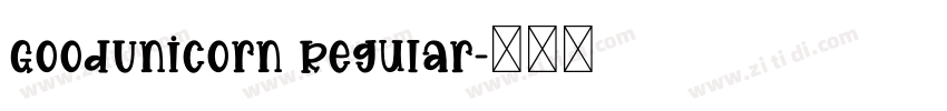 GoodUnicorn Regular字体转换